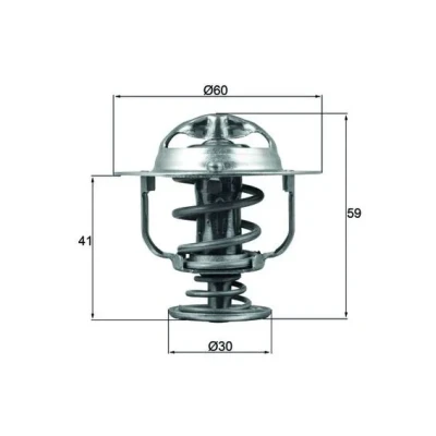 Image de MAHLE ORIGINAL TX 177 82D Thermostat d&#039;eau 82 60 avec joint d&#039;étanchéite TOYOTA: Land Cruiser Prado 70 SUV, 120