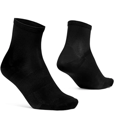 Image de GripGrab Lightweight Airflow Mesh Sommer Radsport Socken Atmungsaktiv 10 Farben 2 Längen High Performance Fahrradsocken Chaussettes de Cyclisme, Noir Court, 38 41 Mixte