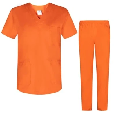 Image de Misemiya Ensemble Uniformes Unisexe Blouse Uniforme Médical avec Haut et Pantalon Ref.8178 XX Large, Orange