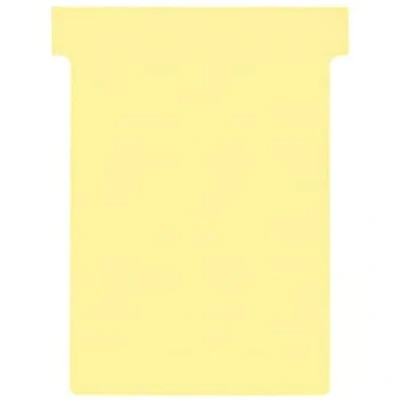 Image de Nobo, Lot de 100 fiches T pour planning, Indice 3, Jaune, 2003004