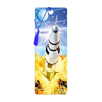 Image de 3D LiveLife Marque page Apollo. Espace avec illustrations lenticulaires sous licence de l&#039;artiste renommé Michael Searle