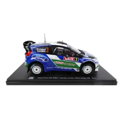 Image de OPO 10 Voiture Miniature reproduite à l&#039;échelle 1/24 Compatible pour Ford Fiesta RS WRC LATVALA Wales Rally GB 2012 RVQ20