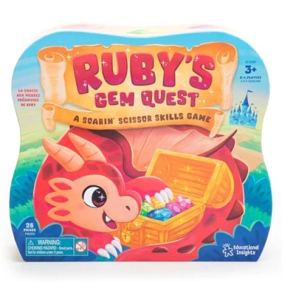 Image de Learning Resources compétences La Chasse aux Pierres précieuses de Ruby, Jouet Mixte, Introduction à l&#039;utilisation des Ciseaux, Jeux éducatifs, dès 3 Ans, EI 3087, Multi