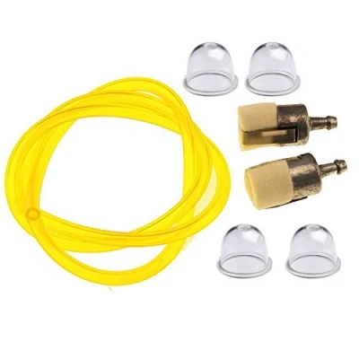 Image de Carkio Tuyau de carburant 0,6 m avec ampoule d&#039;amorçage Compatible with filtre à GX22 GX25 GX31 GX35 HLT422 ULT425 UMK431 UMK435 HHB25 HHHHH25 HHT31S HHT35S WX10 FG110 17672 Z0H