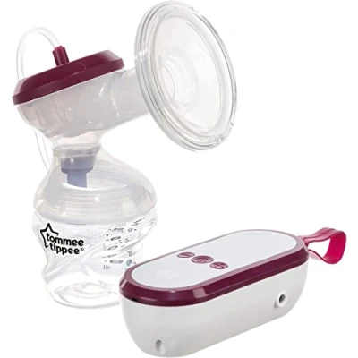 Image de Tommee Tippee Tire Lait Électrique, Appareil Portable et Rechargeable par USB, Très Silencieux avec Modes de Tirages Massages