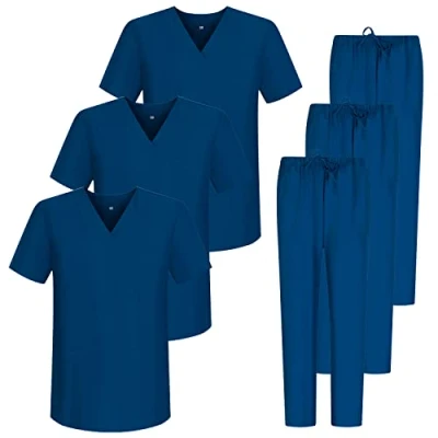 Image de Misemiya Pack * 3 Ensembles Uniforme sanitaire Unisexe Uniformes SANITAIRES MÉDICAUX 817 8312 X Large, Bleu Marine 68
