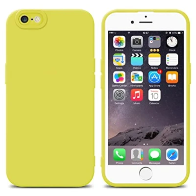 Image de cadorabo Housse Compatible avec Apple iPhone 6 / 6S en Fluid Jaune Étui de Protection Silicone TPU Flexible