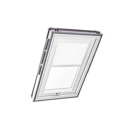 Image de Store à Enroulement Roto pour Fenêtres de Toit Toile Exclusif Lumière du Jour Rail Guidage Blanc la Série Designo R6/R8, i8 et Classic 64/84 Taille 114/140 11/14