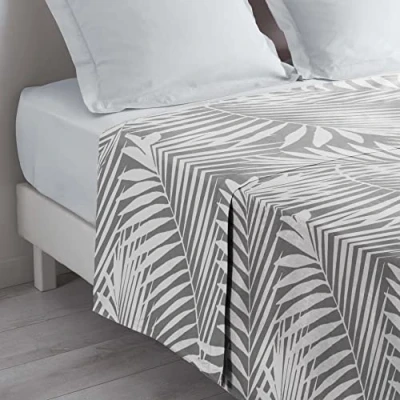 Image de douceur d&#039;intérieur, Drap Plat (180 x 290 cm) Botania Sauge, 100 % Coton