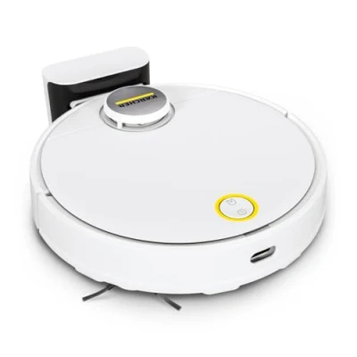 Image de Kärcher Aspirateur Robot et Laveur RCV 3, Commande par Appli, Navigation Laser LiDAR, Cartographie, Détection de Pièces &amp; Obstacles, 2500 Pa, Autonomie : 120 MN, pour Sols Durs Tapis