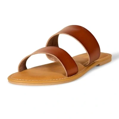 Image de Amazon Essentials Sandales à Deux Lanières Femme, Havane, 39 EU