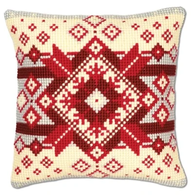 Image de Vervaco Kit coussin au point de croix Etoile nordique,Multicolore