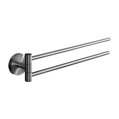 Image de Ambrosya® Porte Serviettes exclusif en acier inoxydable Salle de bains Serviette Support WC (Acier (Brossé), 37,9 cm)