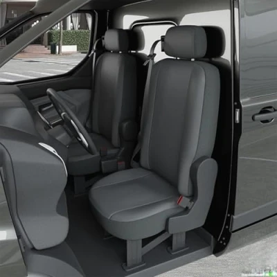 Image de Housse de siège Auto / Utilitaire Sur Mesure pour RENAULT Kangoo 3 2 sièges + tablette Simili cuir gris