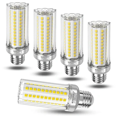 Image de Lot de 5 LED E27 Ampoule 16W Ampoules Maïs Blanc Naturel 4000K,1900LM Lumineux Équivaut à Halogène Incandescente 120W 150W,Chandelier 360 Larges Faisceaux, non dimmable