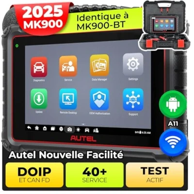 Image de Autel MaxiCOM MK900 Scanner: 2024 Nouvelle Ver. de MX808S, MK808BT Pro w/ 40+ Services, 3000+ Tests Actifs, Diagnostic Tous Tystèmes, FCA Autoauth &amp; SGW, No IP Limité MaxiCheck MX900