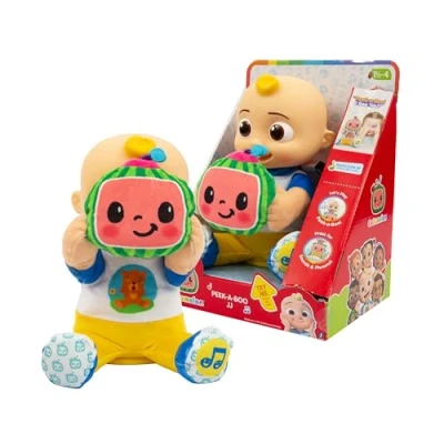 Image de Giochi Preziosi Cocomelon Peek A Boo JJ en Version Pelouche de 30 cm avec Sons et mouvements motorisés Pr Jouer au bubu Sept Ans, pour Enfants à partir 2 Ccm41000