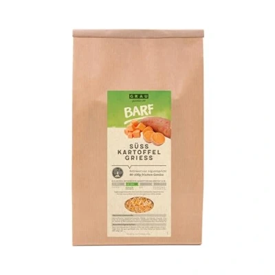 Image de GRAU L’original Légumes Séchés Pour Menus BARF Chiens, Semoule De Patates Douces, Lot 1 (1 x 1,2 kg), Complément Alimentaire Chiens