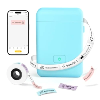 Image de HP2 imprimante d&#039;étiquettes Bluetooth avec ruban, portable sans fil, pour usage domestique, machine à étiquettes thermiques le stockage des codes barres de bureau