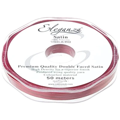 Image de Eleganza Ruban de Satin Double Face 3 mm x 5 0m Bordeaux