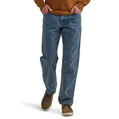 Image de Wrangler Authentics Jean Classique en Coton à 5 Poches Coupe décontractée, Délavé, 42 W/30 L Homme