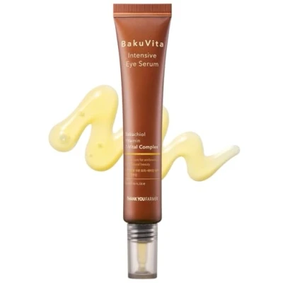 Image de THANKYOU FARMER BakuVita Intersive Eye Serum 30ml Alternative au rétinol Bakuchiol, crème pour les yeux à la vitamine C, E, coréenne contre ridules