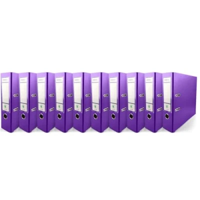 Image de Netuno 10x classeur à anneaux violet A4 mécanisme 2 8cm plastique éco d&#039;école pour documents de format levier bureau maison