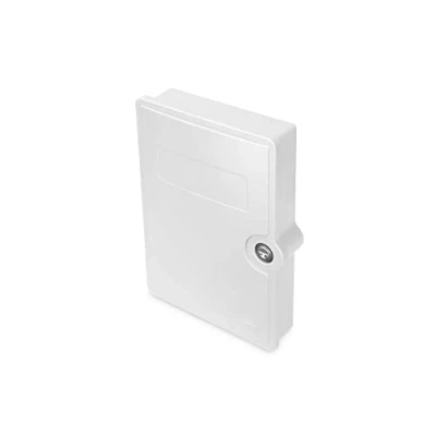 Image de DIGITUS Boîtier de Distribution FO pour l&#039;extérieur 6 connecteurs SC Duplex IP65 2X PG21, 1x PG13,5 entrées câble Support d&#039;épissure Fibre Optique intégré verrouillable Gris
