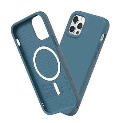 Image de RhinoShield Coque Compatible avec [iPhone 12 Pro Max] SolidSuit Magsafe Fine Technologie d&#039;absorption des Chocs et Finition Premium Mate Océan Bleu