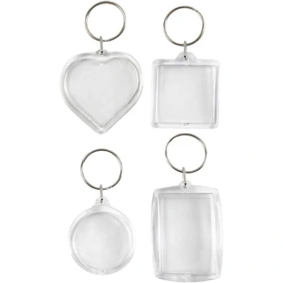 Image de Porte clés en plastique transparent avec fenêtre pour un dessin, une photo, etc. Réf 512730