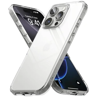 Image de Ringke Coque Compatible avec iPhone 16 Pro Max [Fusion] Transparente Clear Ultra Fine Solide Rigide Back Souple Bumper Antichoc Protection Étui Case Accessoires