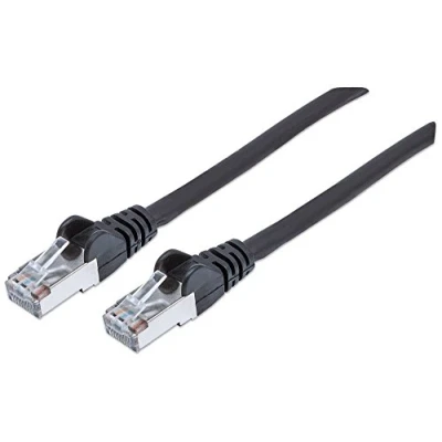 Image de intellinet 318778 Câble Réseau, RJ45 Connecteur Mâle, Cat 6a SFTP 100% Cuivre, Noir, 1,5 m