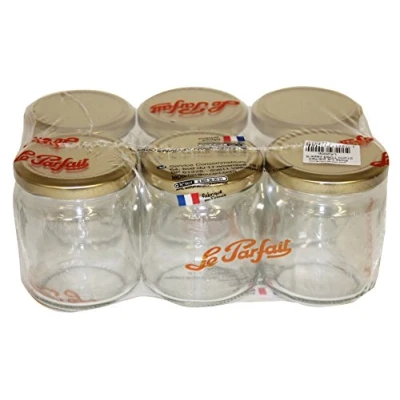 Image de Le Parfait 4036 T.O. Pot à Miel avec Couvercle Verre Transparent/Doré 750 ML 63 mm Lot de 6