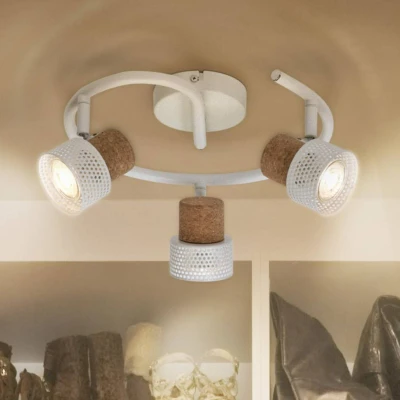 Image de LEDVANCE Spot pour plafond LED Cork, GU10, 3 lampes, spirale, blanc