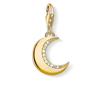Image de Thomas Sabo Femmes Charm Pendentif Lune protectrice Club Argent Sterling couleur or jaune 925 1500 414 14