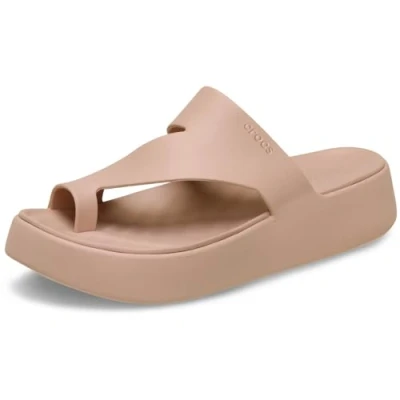 Image de Crocs Femme Getaway Platform Toe Loop Sandales, Pink Caramel, 38/39 EU