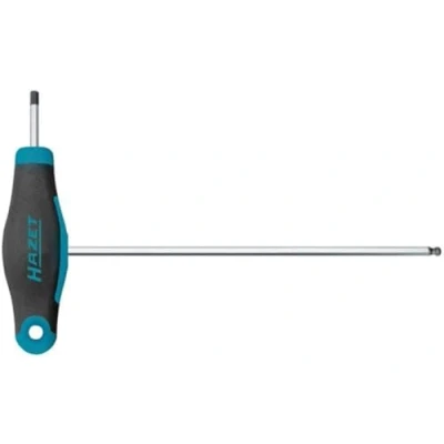 Image de Hazet 829KK 2.5 Tournevis coudé (lame courte et longue pour insert flexible, profil hexagonal, taille 2,5 mm) Bleu foncé