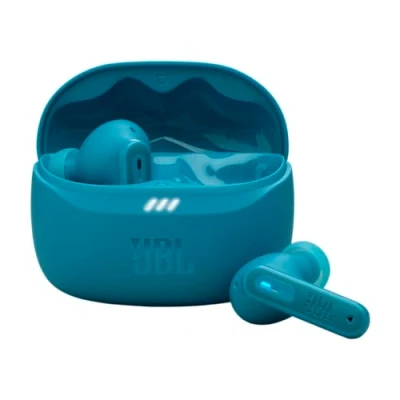 Image de JBL Tune Beam 2, Écouteurs sans Fil Bluetooth, réduction de Bruit, 48 Heures d&#039;autonomie, résistance à l&#039;eau et la poussière IP54, Connexion multipoint, Conception Intra sur Tige, Turquoise
