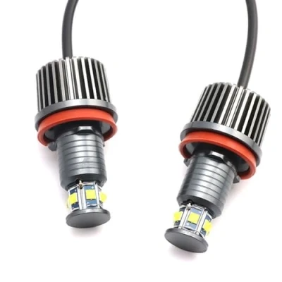 Image de ZHAOYUQI Angel Eyes 2p 120W 6000K Lampe Marker Ampoules Fit Use for BMW E81 E82 E87 E88 E90 E92 M3 E93 E60 E70 X5 E71 X6 X6M E89 Z4 2007 UP LED Eyes(2 Pieces)