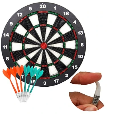 Image de Soft Tip Safety Darts and Dart Board Great Games for Kids Children Professional Dartboard Set ( with 6pcs Safe Darts)