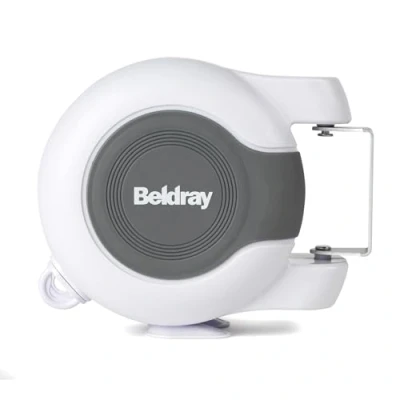 Image de Beldray LA027016EU Double Fil à Linge Rétractable de 26 mètres (2 x 13 M), Corde Extérieur ou Interieur pour Vêtements, Installation Facile, Étendoir Murs