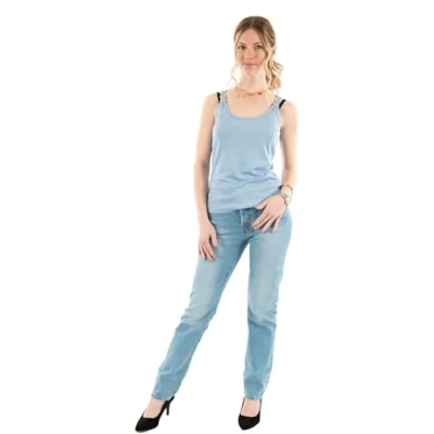 Image de Morgan THIN Straps Débardeur, Femme, Taille: Small, Bleu ciel