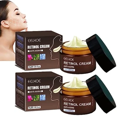 Image de 2 Pcs Retinol Anti Aging Wrinkle Removal Skin Firming Cream, &amp; Revitalizing Vibrant Glamour Cream Aging, Reduces Wrinkles and Fine Lines