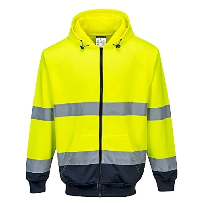 Image de Portwest Sweat à capuche bicolore zip, Couleur: Jaune/Marine, Taille: L, B317YNRL