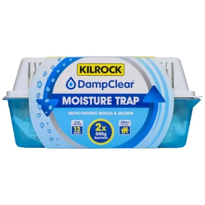 Image de Kilrock Lot de 2 sachets 500 g piège à humidité, longue durée jusqu&#039;à 12 semaines, aide prévenir l&#039;accumulation moisissures dans les caravanes, garages, bateaux, cuisine, salle bains,