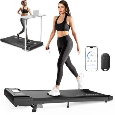 Image de Tapis de Course 3 en 1 Marche Inclinable avec App et Télécommande, Électrique Walking Pad Compact Vitesse 6 km/h, Roulant 2.5HP Bureau la Maison