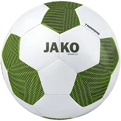 Image de JAKO Ballon D&#039;Entraînement Striker 2.0, Mixte, Blanc/Kaki/Vert Néon, 3