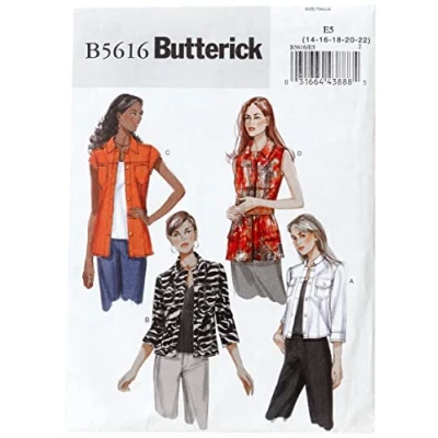 Image de Butterick Patterns b5616 E5 1416182022 Patron pour Femme, Lot de 1, Blanc