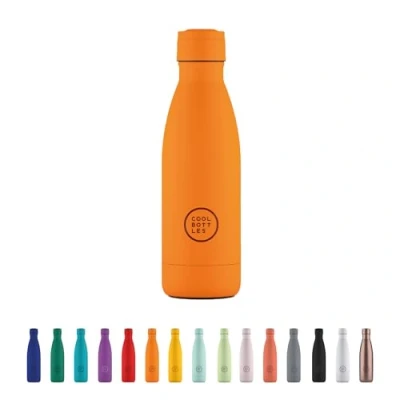 Image de Cool Bottles Bouteille en Acier Inoxidable 350 ml Vivid Orange 23,5 x 7 cm Isotherme Boissons Froides 36 Heures Chaudes 18 Triple Technology Sans BPA