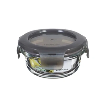 Image de LocknLock OVEN GLASS Boîtes de conservation rondes en Verre avec couvercle 130 ml Ø 100 x 50 mm Réfrigérateur, congélateur et lave vaisselle borosilicate résistant au four jusqu&#039;à 400 C